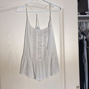 Cream halter tank top